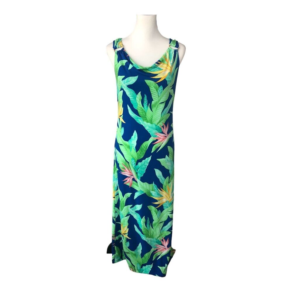 $175 NWT Tommy Bahama Carmela Bright Green Nirvana Night Maxi Dress‎ XS
